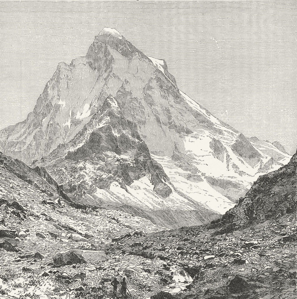 INDIA. Mount Moira c1885 old antique vintage print picture
